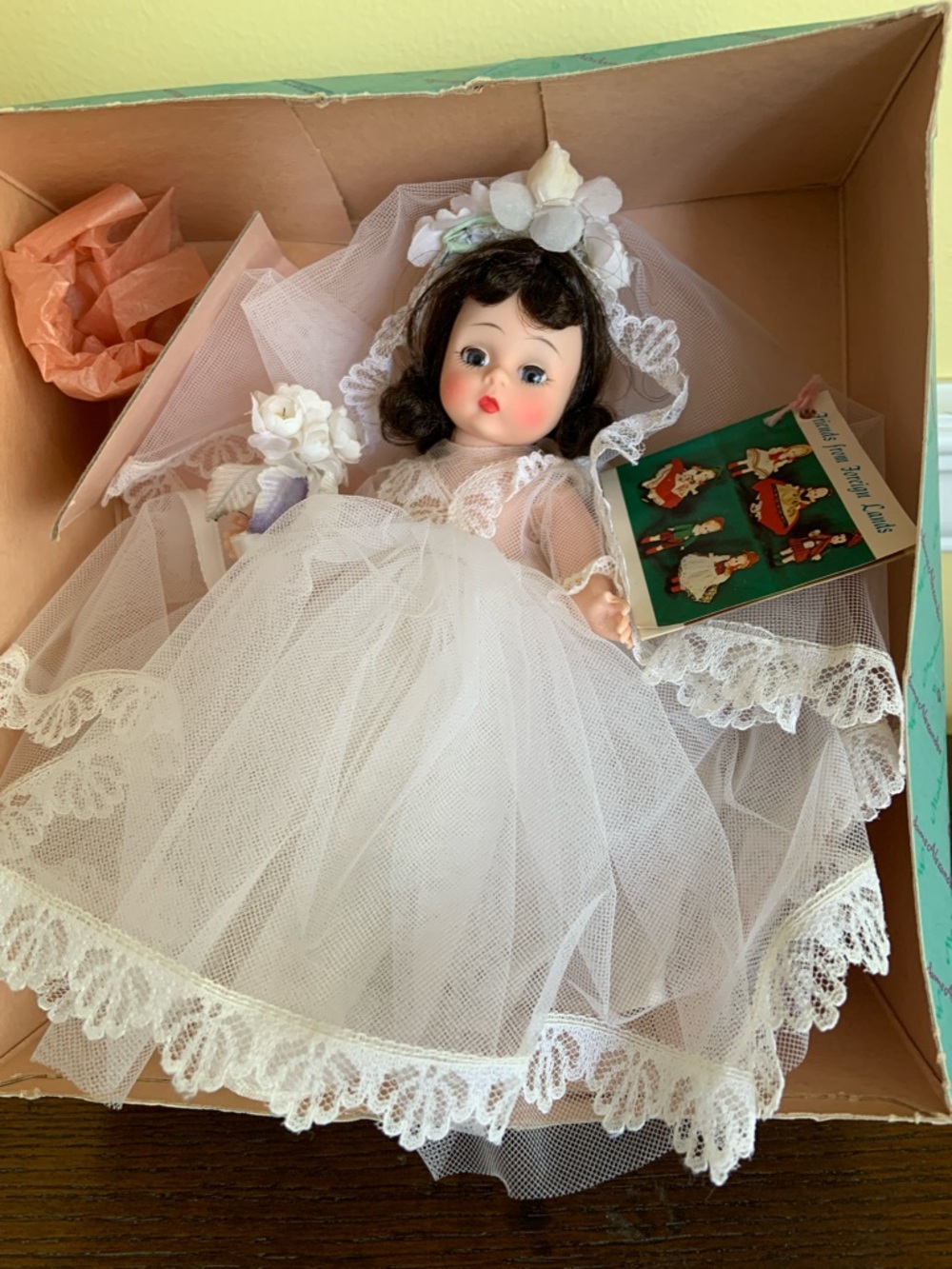Vintage Madame Alexander White Tulle Bride Doll 1964-1965